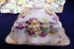JAMES KENT VIOLETS 4002- COVERED BUTTER DISH    .....  http://jaapiesfinechinastore.com