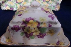 JAMES KENT VIOLETS 4002- COVERED BUTTER DISH    .....  http://jaapiesfinechinastore.com