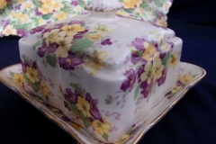 JAMES KENT VIOLETS 4002- COVERED BUTTER DISH    .....  https://www.jaapiesfinechinastore.com