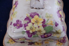 JAMES KENT VIOLETS 4002- COVERED BUTTER DISH    .....  https://www.jaapiesfinechinastore.com