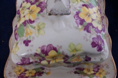 JAMES KENT VIOLETS 4002- COVERED BUTTER DISH    .....  https://www.jaapiesfinechinastore.com