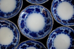 JOHNSON BROTHERS NORMANDY (FLOW BLUE)-  BERRY BOWL ..... https://www.jaapiesFineChinaStore.com