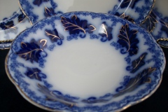 JOHNSON BROTHERS NORMANDY (FLOW BLUE)-  COUPE SOUP BOWL  ..... https://www.jaapiesFineChinaStore.com