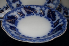 JOHNSON BROTHERS NORMANDY (FLOW BLUE)-  COUPE SOUP BOWL  ..... https://www.jaapiesFineChinaStore.com