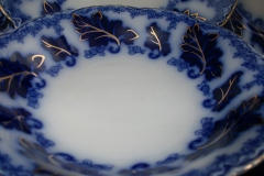 JOHNSON BROTHERS NORMANDY (FLOW BLUE)-  COUPE SOUP BOWL  ..... https://www.jaapiesFineChinaStore.com