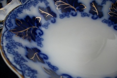 JOHNSON BROTHERS NORMANDY (FLOW BLUE)-  COUPE SOUP BOWL  ..... https://www.jaapiesFineChinaStore.com