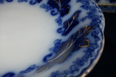 JOHNSON BROTHERS NORMANDY (FLOW BLUE)-  COUPE SOUP BOWL  ..... https://www.jaapiesFineChinaStore.com