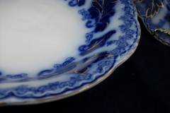 JOHNSON BROTHERS NORMANDY (FLOW BLUE)-  COUPE SOUP BOWL  ..... https://www.jaapiesFineChinaStore.com