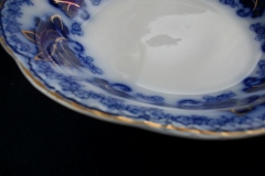 JOHNSON BROTHERS NORMANDY (FLOW BLUE)-  COUPE SOUP BOWL  ..... https://www.jaapiesFineChinaStore.com