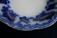 JOHNSON BROTHERS NORMANDY (FLOW BLUE)-  COUPE SOUP BOWL  ..... https://www.jaapiesFineChinaStore.com
