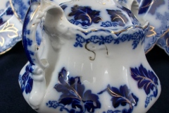 JOHNSON BROTHERS  NORMANDY (FLOW BLUE)-  COVERED SUGAR BOWL   .....    https://www.jaapiesFineChinaStore.com