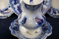 JOHNSON BROTHERS NORMANDY (FLOW BLUE)-  GRAVY BOAT & UNDERPLATE ..... https://www.jaapiesFineChinaStore.com