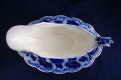 JOHNSON BROTHERS NORMANDY (FLOW BLUE)-  GRAVY BOAT & UNDERPLATE ..... https://www.jaapiesFineChinaStore.com