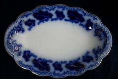 JOHNSON BROTHERS NORMANDY (FLOW BLUE)-  GRAVY BOAT & UNDERPLATE ..... https://www.jaapiesFineChinaStore.com