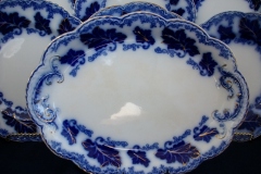 JOHNSON BROTHERS NORMANDY (FLOW BLUE)-  MEDIUM SERVING PLATTER 12  5/8"    ..... https://www.jaapiesFineChinaStore.com