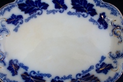 JOHNSON BROTHERS NORMANDY (FLOW BLUE)-  MEDIUM SERVING PLATTER 12  5/8"    ..... https://www.jaapiesFineChinaStore.com