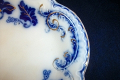 JOHNSON BROTHERS NORMANDY (FLOW BLUE)-  MEDIUM SERVING PLATTER 12  5/8"    ..... https://www.jaapiesFineChinaStore.com