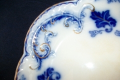 JOHNSON BROTHERS NORMANDY (FLOW BLUE)-  MEDIUM SERVING PLATTER 12  5/8"    ..... https://www.jaapiesFineChinaStore.com