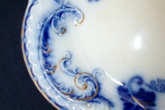 JOHNSON BROTHERS NORMANDY (FLOW BLUE)-  MEDIUM SERVING PLATTER 12  5/8"    ..... https://www.jaapiesFineChinaStore.com