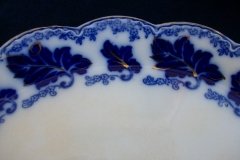 JOHNSON BROTHERS NORMANDY (FLOW BLUE)-  MEDIUM SERVING PLATTER 12  5/8"    ..... https://www.jaapiesFineChinaStore.com