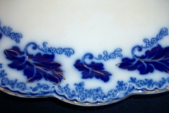 JOHNSON BROTHERS NORMANDY (FLOW BLUE)-  MEDIUM SERVING PLATTER 12  5/8"    ..... https://www.jaapiesFineChinaStore.com