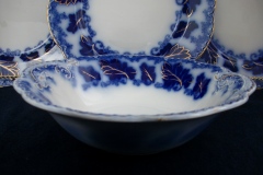 JOHNSON BROTHERS NORMANDY (FLOW BLUE)-  ROUND OPEN SERVING BOWL  8  5/8"    ..... https://www.jaapiesFineChinaStore.com