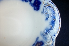 JOHNSON BROTHERS NORMANDY (FLOW BLUE)-  ROUND OPEN SERVING BOWL  8  5/8"    ..... https://www.jaapiesFineChinaStore.com