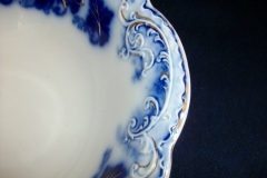 JOHNSON BROTHERS NORMANDY (FLOW BLUE)-  ROUND OPEN SERVING BOWL  8  5/8"    ..... https://www.jaapiesFineChinaStore.com