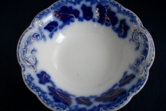 JOHNSON BROTHERS NORMANDY (FLOW BLUE)-  ROUND OPEN SERVING BOWL  8  5/8"    ..... https://www.jaapiesFineChinaStore.com