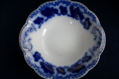 JOHNSON BROTHERS NORMANDY (FLOW BLUE)-  ROUND OPEN SERVING BOWL  8  5/8"    ..... https://www.jaapiesFineChinaStore.com