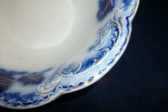 JOHNSON BROTHERS NORMANDY (FLOW BLUE)-  ROUND OPEN SERVING BOWL  8  5/8"    ..... https://www.jaapiesFineChinaStore.com