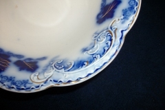 JOHNSON BROTHERS NORMANDY (FLOW BLUE)-  ROUND OPEN SERVING BOWL  8  5/8"    ..... https://www.jaapiesFineChinaStore.com