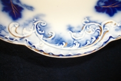 JOHNSON BROTHERS NORMANDY (FLOW BLUE)-  ROUND OPEN SERVING BOWL  8  5/8"    ..... https://www.jaapiesFineChinaStore.com