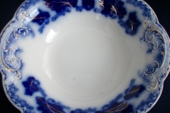 JOHNSON BROTHERS NORMANDY (FLOW BLUE)-  ROUND OPEN SERVING BOWL  8  5/8"    ..... https://www.jaapiesFineChinaStore.com