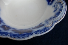 JOHNSON BROTHERS NORMANDY (FLOW BLUE)-  ROUND OPEN SERVING BOWL  8  5/8"    ..... https://www.jaapiesFineChinaStore.com