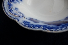 JOHNSON BROTHERS NORMANDY (FLOW BLUE)-  ROUND OPEN SERVING BOWL  8  5/8"    ..... https://www.jaapiesFineChinaStore.com