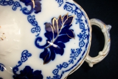 JOHNSON BROTHERS NORMANDY (FLOW BLUE)-  OVAL COVERED SERVING BOWL    ..... https://www.jaapiesFineChinaStore.com