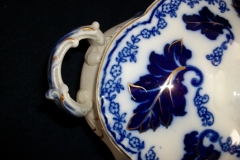 JOHNSON BROTHERS NORMANDY (FLOW BLUE)-  OVAL COVERED SERVING BOWL    ..... https://www.jaapiesFineChinaStore.com