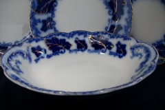 JOHNSON BROTHERS NORMANDY (FLOW BLUE)-  OVAL OPEN SERVING BOWL  9  3/4"    ..... https://www.jaapiesFineChinaStore.com