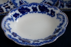 JOHNSON BROTHERS NORMANDY (FLOW BLUE)-  OVAL OPEN SERVING BOWL  9  3/4"    ..... https://www.jaapiesFineChinaStore.com