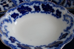 JOHNSON BROTHERS NORMANDY (FLOW BLUE)-  OVAL OPEN SERVING BOWL  9  3/4"    ..... https://www.jaapiesFineChinaStore.com