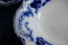 JOHNSON BROTHERS NORMANDY (FLOW BLUE)-  OVAL OPEN SERVING BOWL  9  3/4"    ..... https://www.jaapiesFineChinaStore.com