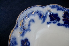 JOHNSON BROTHERS NORMANDY (FLOW BLUE)-  OVAL OPEN SERVING BOWL  9  3/4"    ..... https://www.jaapiesFineChinaStore.com