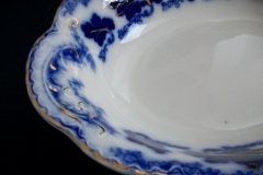 JOHNSON BROTHERS NORMANDY (FLOW BLUE)-  OVAL OPEN SERVING BOWL  9  3/4"    ..... https://www.jaapiesFineChinaStore.com