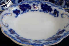 JOHNSON BROTHERS NORMANDY (FLOW BLUE)-  OVAL OPEN SERVING BOWL  9"    ..... https://www.jaapiesFineChinaStore.com