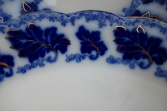 JOHNSON BROTHERS NORMANDY (FLOW BLUE)-  OVAL OPEN SERVING BOWL  9"    ..... https://www.jaapiesFineChinaStore.com