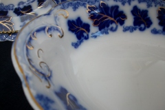 JOHNSON BROTHERS NORMANDY (FLOW BLUE)-  OVAL OPEN SERVING BOWL  9"    ..... https://www.jaapiesFineChinaStore.com