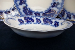 JOHNSON BROTHERS NORMANDY (FLOW BLUE)-  OVAL OPEN SERVING BOWL  9"    ..... https://www.jaapiesFineChinaStore.com