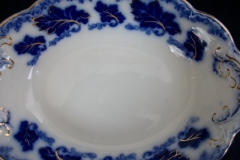 JOHNSON BROTHERS NORMANDY (FLOW BLUE)-  OVAL OPEN SERVING BOWL  9"    ..... https://www.jaapiesFineChinaStore.com