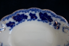 JOHNSON BROTHERS NORMANDY (FLOW BLUE)-  OVAL OPEN SERVING BOWL  9"    ..... https://www.jaapiesFineChinaStore.com